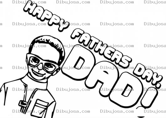 Dibujo para colorear Feliz Dia Del Padre Para Colorear