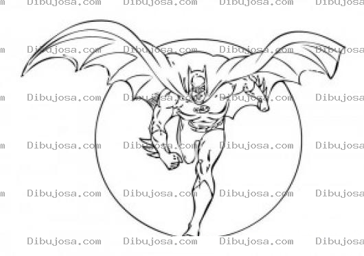 Dibujo para colorear Colorear Batman Corriendo