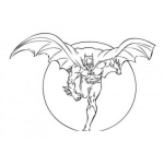 Dibujo para colorear Colorear Batman Corriendo