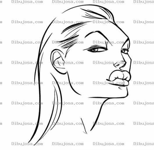 Dibujo para colorear Dibujo De Mujer Labiuda Para Colorear
