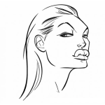 Dibujo para colorear Dibujo De Mujer Labiuda Para Colorear