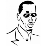 Dibujo para colorear Dibujo De Puff Daddy Sean John Para Colorear