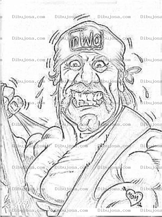 Dibujo para colorear Caricatura De Chuck Norris Para Colorear