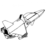 Dibujo para colorear Avion Supersonico Para Colorear