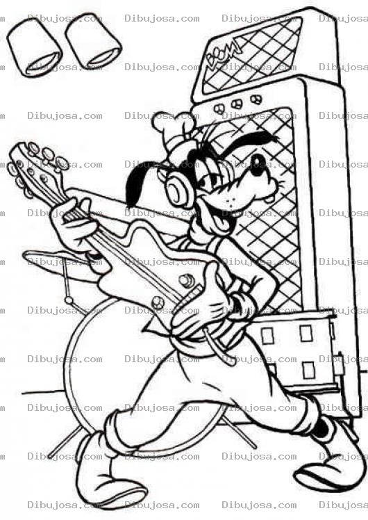 Dibujo para colorear Gufy De Rockero Para Colorear