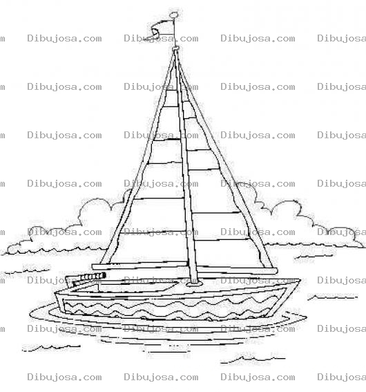 Dibujo para colorear Barco De Vela Para Colorear
