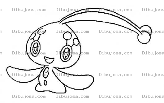 Dibujo para colorear Colorear A Manafi Conejita De Pokemon
