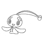 Dibujo para colorear Colorear A Manafi Conejita De Pokemon