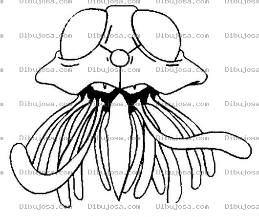 Dibujo para colorear Colorear A Tentacruel De Pokemon
