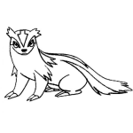 Dibujo para colorear Colorear Al Zorrillo Lineon De Pokenon