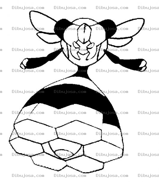 Dibujo para colorear Colorear Abeja Apireine De Pokemon