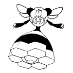 Dibujo para colorear Colorear Abeja Apireine De Pokemon