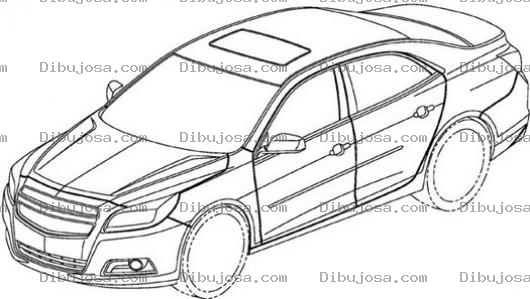 Dibujo para colorear Dibujo De Un Chevrolet Sedan Para Colorear