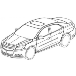 Dibujo para colorear Dibujo De Un Chevrolet Sedan Para Colorear