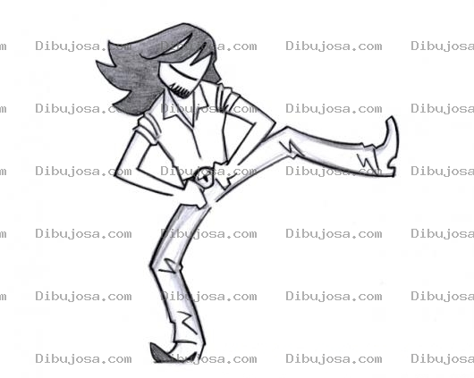 Dibujo para colorear Colorear Hombfe Con Botas Bailando Musica Country