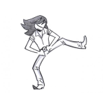 Dibujo para colorear Colorear Hombfe Con Botas Bailando Musica Country