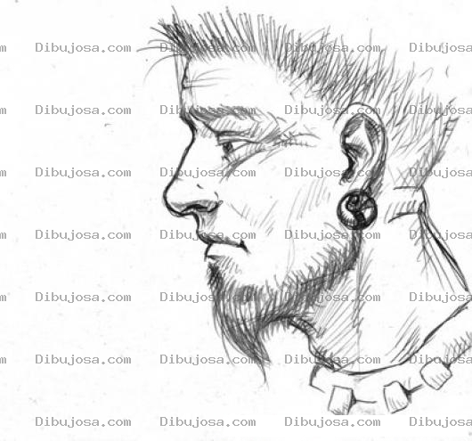 Dibujo para colorear Colorear Hombre Con Arete