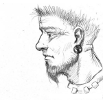 Dibujo para colorear Colorear Hombre Con Arete
