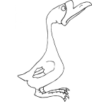 Dibujo para colorear Colorear Ganso Feo