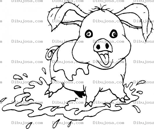 Dibujo para colorear Colorear Marrano Asqueroso