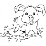 Dibujo para colorear Colorear Marrano Asqueroso