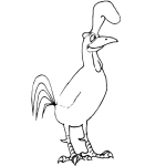 Dibujo para colorear Colorear Gallo Cheff
