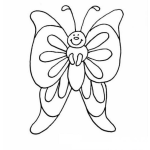Dibujo para colorear mariposa de grandes y laragas alas para dibijar