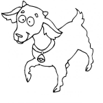 Dibujo para colorear Colorear Cabrito Con Campanita