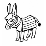 Dibujo para colorear Colorear Burrito Ensillado