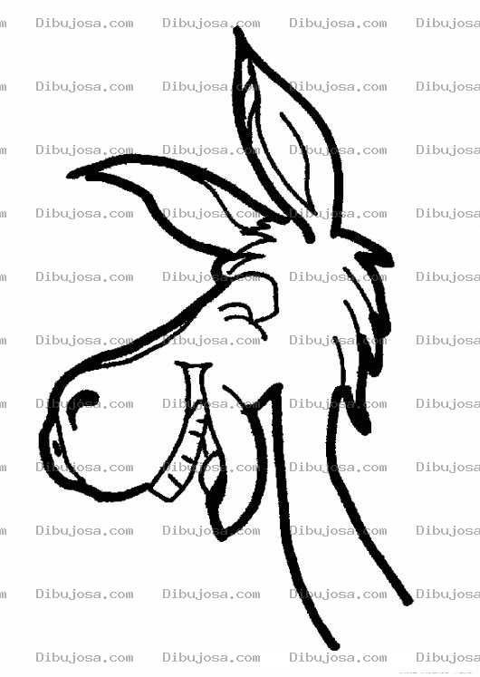 Dibujo para colorear Colorear Burro Riendo A Carcajadas