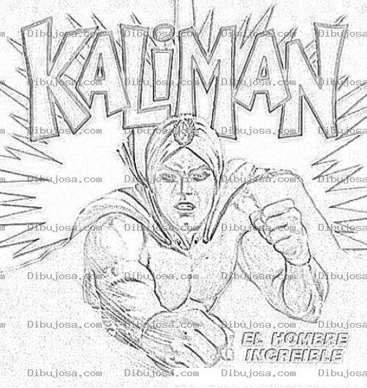 Dibujo para colorear Colorear A Kaliman El Hombre Increible