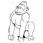 Dibujo para colorear Colorear Gorila Mamado