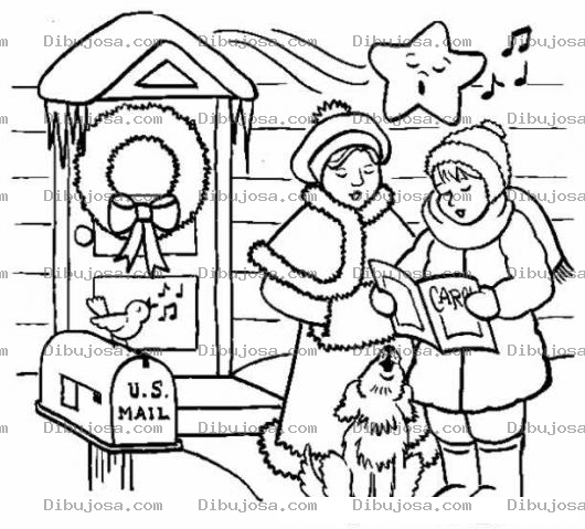 Dibujo para colorear Colorear Canticos De Navidad