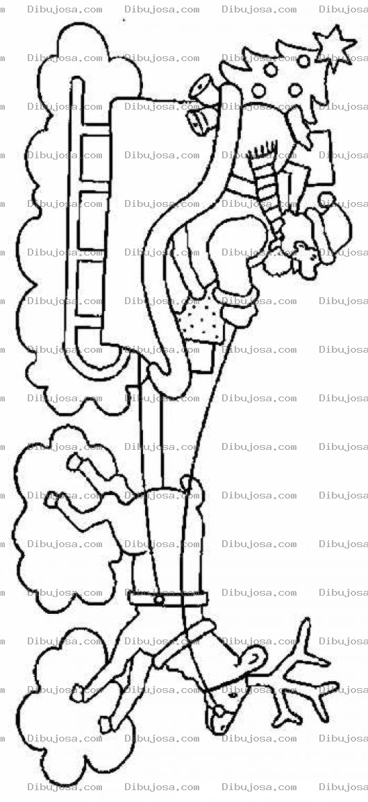 Dibujo para colorear Pintar Trineo De Santa