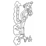 Dibujo para colorear Pintar Trineo De Santa