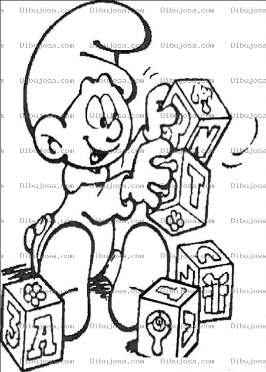 Dibujo para colorear Colorear Bebe Pitufo