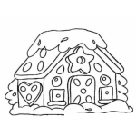 Dibujo para colorear Colorear Casita De Chocolate De Navidad